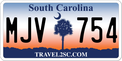 SC license plate MJV754