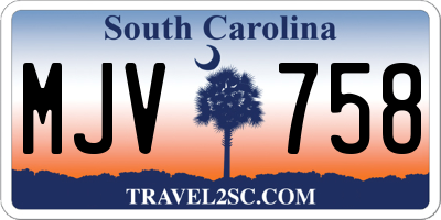 SC license plate MJV758