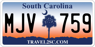 SC license plate MJV759