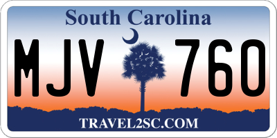 SC license plate MJV760