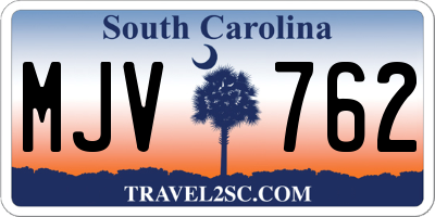 SC license plate MJV762