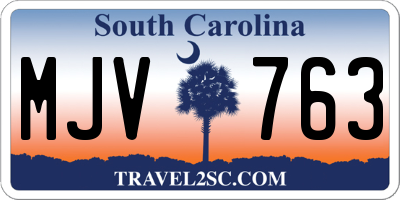 SC license plate MJV763