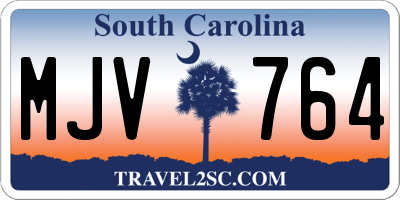 SC license plate MJV764