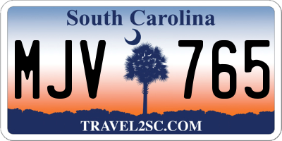 SC license plate MJV765