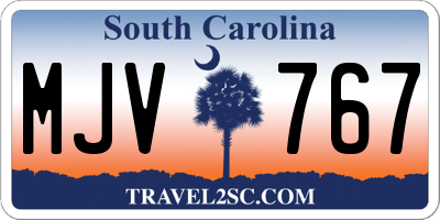 SC license plate MJV767