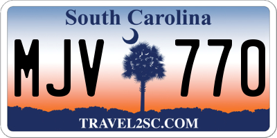 SC license plate MJV770