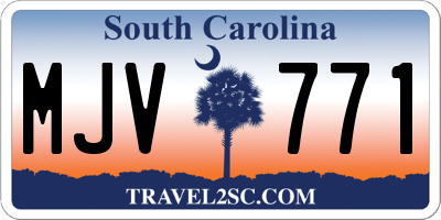 SC license plate MJV771