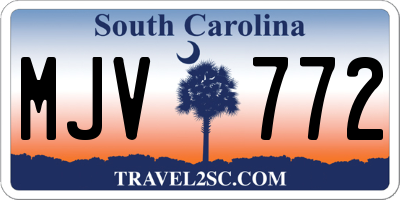 SC license plate MJV772
