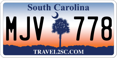 SC license plate MJV778