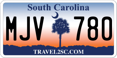 SC license plate MJV780