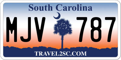 SC license plate MJV787