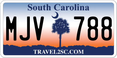 SC license plate MJV788