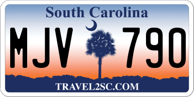 SC license plate MJV790