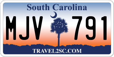 SC license plate MJV791