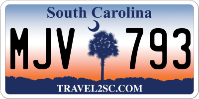 SC license plate MJV793