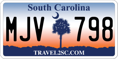 SC license plate MJV798