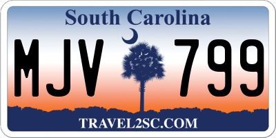 SC license plate MJV799