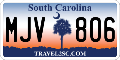 SC license plate MJV806