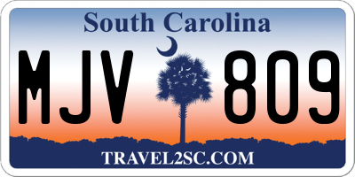 SC license plate MJV809