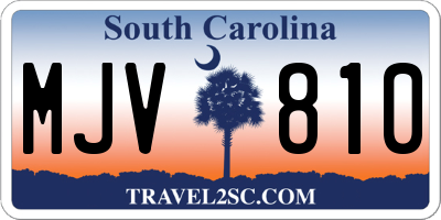 SC license plate MJV810