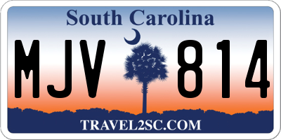 SC license plate MJV814