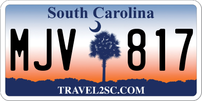 SC license plate MJV817