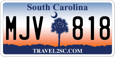 SC license plate MJV818