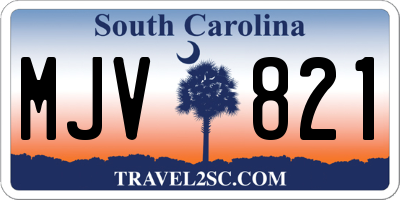 SC license plate MJV821