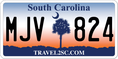 SC license plate MJV824