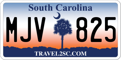 SC license plate MJV825