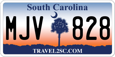 SC license plate MJV828