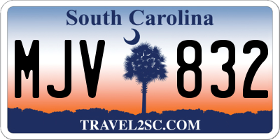 SC license plate MJV832