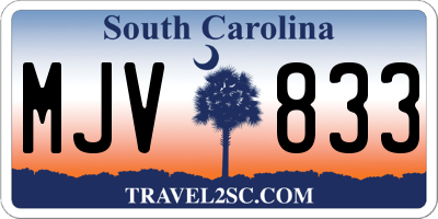 SC license plate MJV833