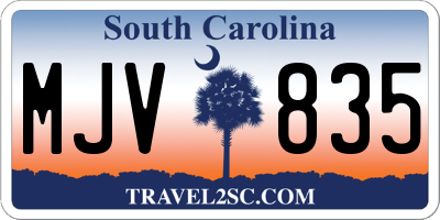 SC license plate MJV835