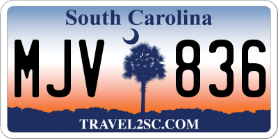 SC license plate MJV836