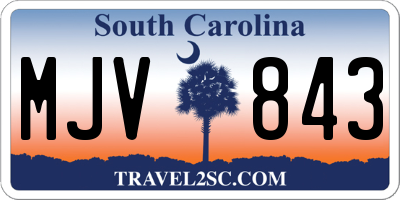 SC license plate MJV843