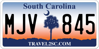 SC license plate MJV845