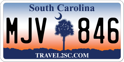 SC license plate MJV846