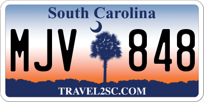 SC license plate MJV848