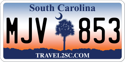 SC license plate MJV853