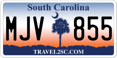 SC license plate MJV855
