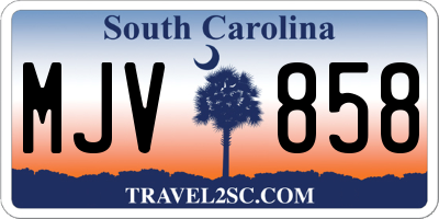 SC license plate MJV858