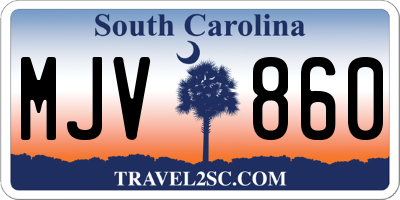 SC license plate MJV860