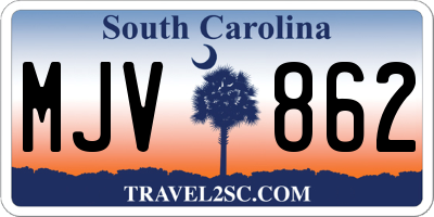 SC license plate MJV862