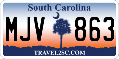SC license plate MJV863