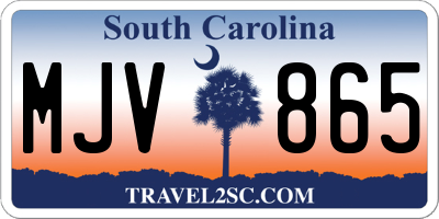 SC license plate MJV865