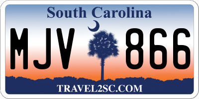 SC license plate MJV866