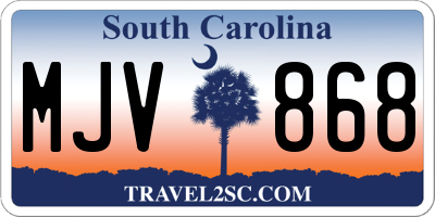 SC license plate MJV868