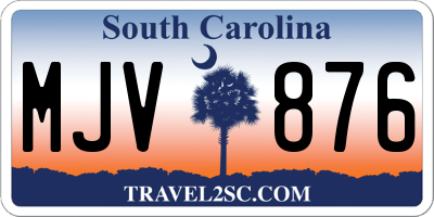SC license plate MJV876