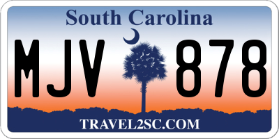 SC license plate MJV878